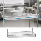 Thumbnail image #3 for Metro Super Erecta L48WS 48-Inch x 4-Inch Stainless Steel Shelf Ledge for Solid Shelves with Polymer Mounting Clips Case of 6