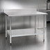 Thumbnail image #3 for Eagle Deluxe Series 60 Inch x 30 Inch 16 Gauge Stainless Steel Work Table With 4-1/2 Inch Backsplash and Adjustable Undershelf