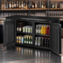 Thumbnail image #3 for 60-Inch Wide, 24-Inch Deep Two-Section Single-Zone Back Bar Cooler with Solid Swing Doors and Black Exterior