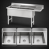 Thumbnail image #3 for Advance Tabco 3-Compartment Fabricated Sink with 24 Inch Right Drainboard, 14 Gauge 304 Stainless Steel