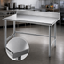 Thumbnail image #3 for Advance Tabco 144-Inch x 24-Inch 16-Gauge 430 Stainless Steel Work Table with 5-Inch Backsplash