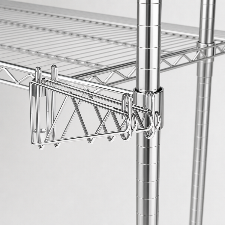 Product image #3 for Metro Super Erecta Double Post-Mount Shelf Support for 24-Inch Deep Shelves, Stainless Steel