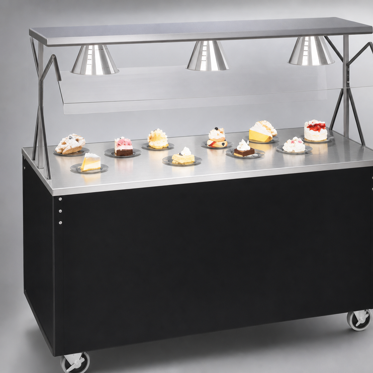 Product image #3 for 2-Series Affordable Portable™ Mobile Utility Station with Stainless Steel Top, Breath Guard, and Sliding Door Storage Base