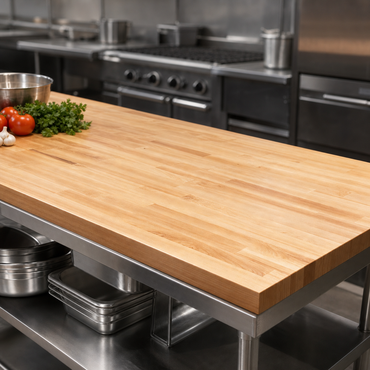 Product image #3 for John Boos Boos Block 84 Inch x 27 Inch Northern Hard Rock Maple Kitchen Countertop, Varnique Finish