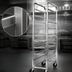 Thumbnail image #3 for Channel Manufacturing Mobile Stainless Steel End-Load Platter Rack for 18-Inch Platters