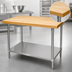 Thumbnail image #3 for Advance Tabco 60 x 24 Inch Laminated Hard Maple Top Work Table with Stainless Steel Open Base and Adjustable Undershelf
