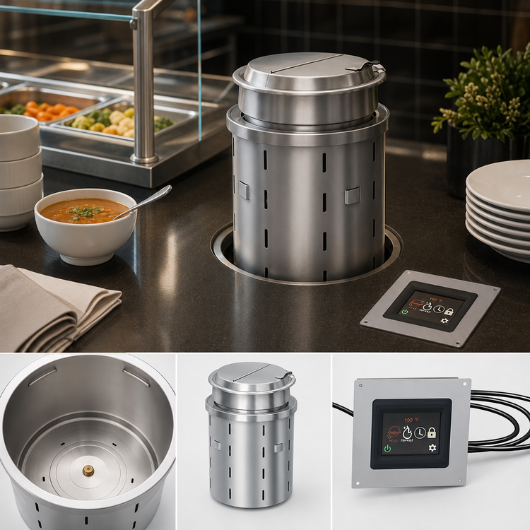Product image #3 for Hatco SWB-7QT-QS Built-In Dry Soup Warmer, 7 Quart, 120V