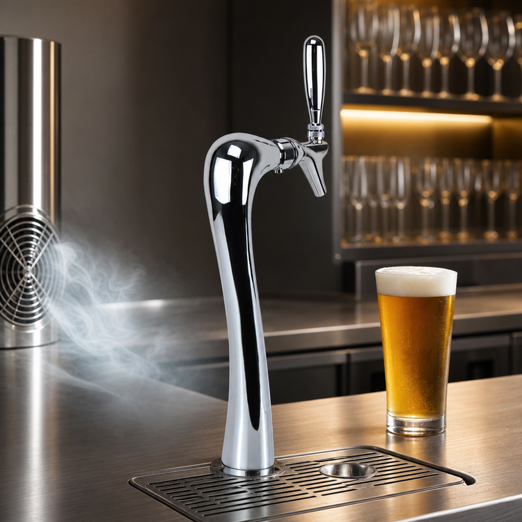 Product image #3 for Micro Matic Anaconda 1-Faucet Countertop Air-Cooled Draft Beer Tower, Chrome Finish