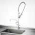 Thumbnail image #3 for T&S Brass B-2338-CR Deck-Mount Single-Hole Pre-Rinse Unit with Add-On Faucet, 12-Inch Swing Nozzle, and 1.15 GPM Spray Valve