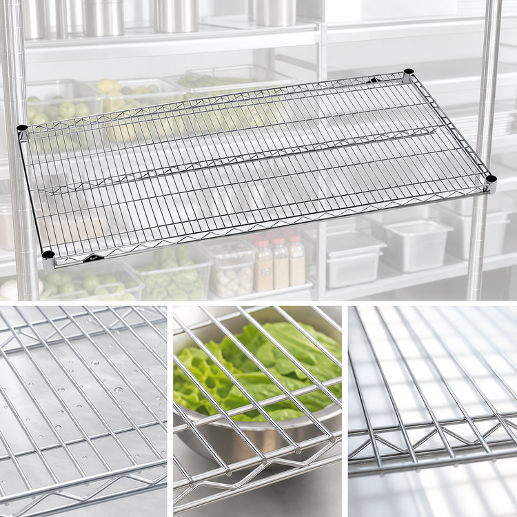 Product image #3 for Metro Super Erecta 48 x 18 Inch Type 304 Stainless Steel Wire Shelf