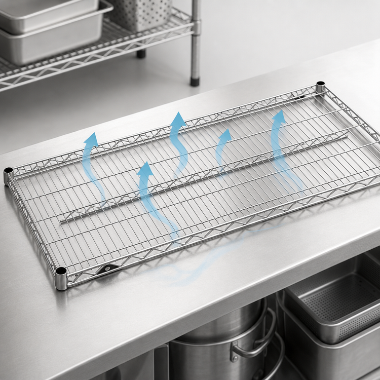 Product image #3 for Metro Super Erecta 60 x 21 Inch Type 304 Stainless Steel Wire Shelf