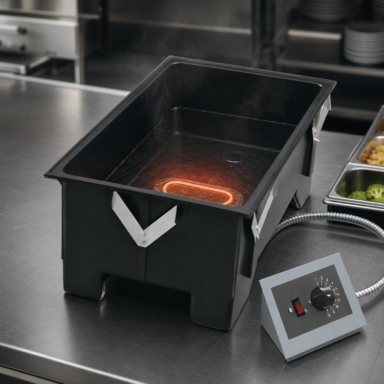 Product image #3 for Vollrath Cayenne® Insulated Drop-In Electric Hot Well Warmer with Drain, Remote Control, 1 Full-Size Pan, 120V