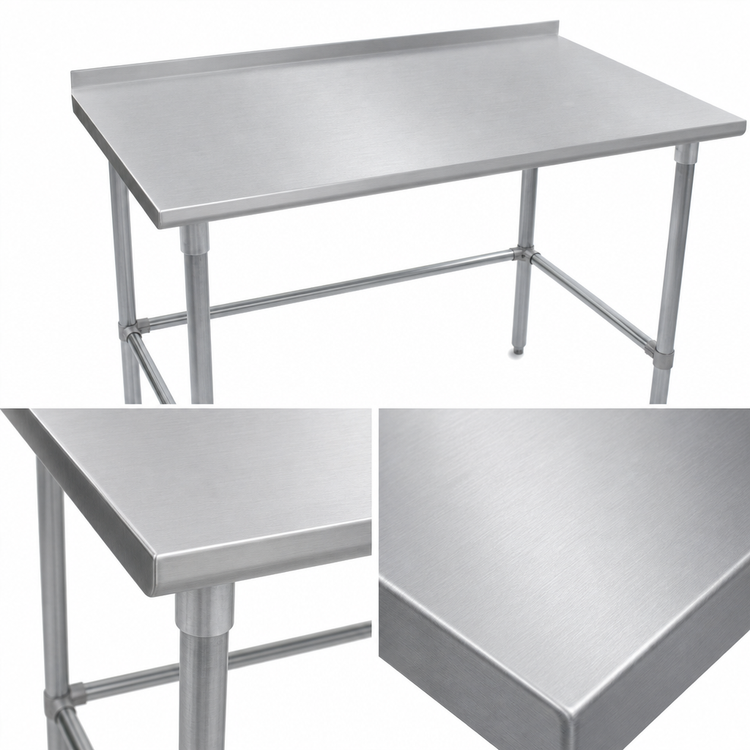 Product image #3 for John Boos Stallion 48-Inch x 36-Inch Stainless Steel Work Table with 1-1/2-Inch Rear Up-Turn