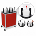 Thumbnail image #3 for Atlas Metal MEPD4-5-3/4 Mobile Enclosed Plate Dispenser with 4 Self-Elevating Tubes