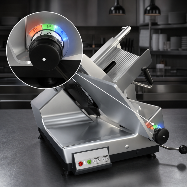 Product image #3 for Bizerba GSP HD i 150 Heavy Duty Automatic Illuminated Safety Slicer, 13-Inch Blade, 220V