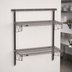 Thumbnail image #3 for Metro SmartWall Two-Shelf Wall-Mounted Shelving Starter Kit with Wire Shelves, Metroseal Gray