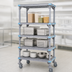 Thumbnail image #3 for Quantum Millenia Mobile Polymer Shelving Unit, 30 in. W x 24 in. D x 74 in. H, 4 Shelves