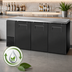 Thumbnail image #3 for True Two-Section Solid Swing Door Back Bar Cooler, 72-Inch, Stainless Top, Black Exterior