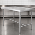Thumbnail image #3 for Klinger's Trading 84-Inch x 30-Inch Heavy Duty Stainless Steel Flat Top Work Table with H-Frame Base