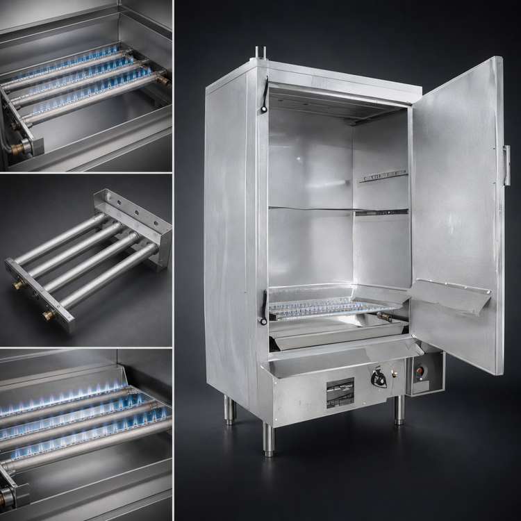 Product image #3 for MasterRange 30-Inch Propane Smokehouse Smoker, Right-Hinged Door