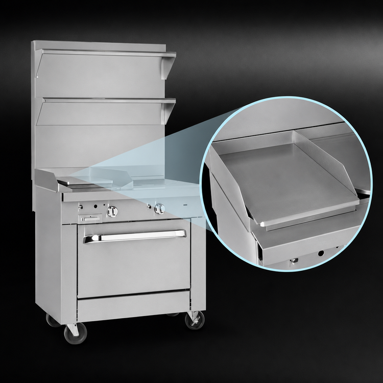Product image #3 for Southbend Platinum Heavy Duty 32-Inch Gas Range with 16-Inch Griddle, 16-Inch Charbroiler, and Standard Oven