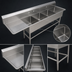 Thumbnail image #3 for John Boos Pro-Bowl 4-Compartment Stainless Steel Sink with Left Drainboard, 14-Inch Deep Bowls