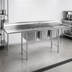 Thumbnail image #3 for Eagle Group 3-Compartment 304 Stainless Steel Sink with Legs, 58-3/4
