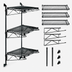 Thumbnail image #3 for Wall-Mounted Cantilever Starter Shelving Unit with 3 Wire Shelves
