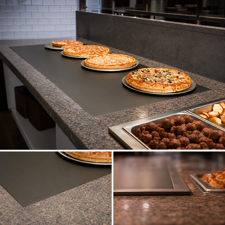 Product image #3 for Hatco Glo-Ray Built-In Flush Top Heated Shelf, 31.5 x 31.5 Inches, Hardcoat Aluminum Top, 950 Watts