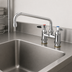 Thumbnail image #3 for T&S Brass Double Pantry Deck-Mount Mixing Faucet with 12-Inch Swivel Spout