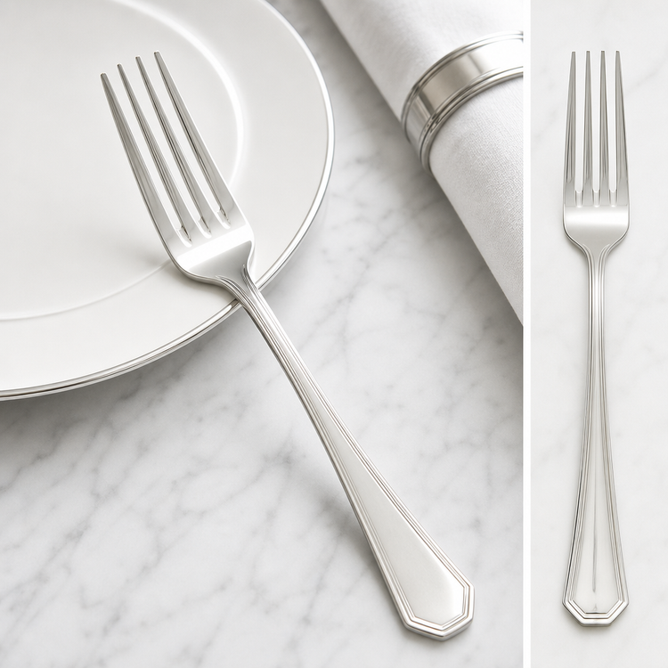 Product image #4 for Victoria 8-1/4 Inch European Table Fork, Extra Heavyweight, 18/8 Stainless Steel, Mirror Finish