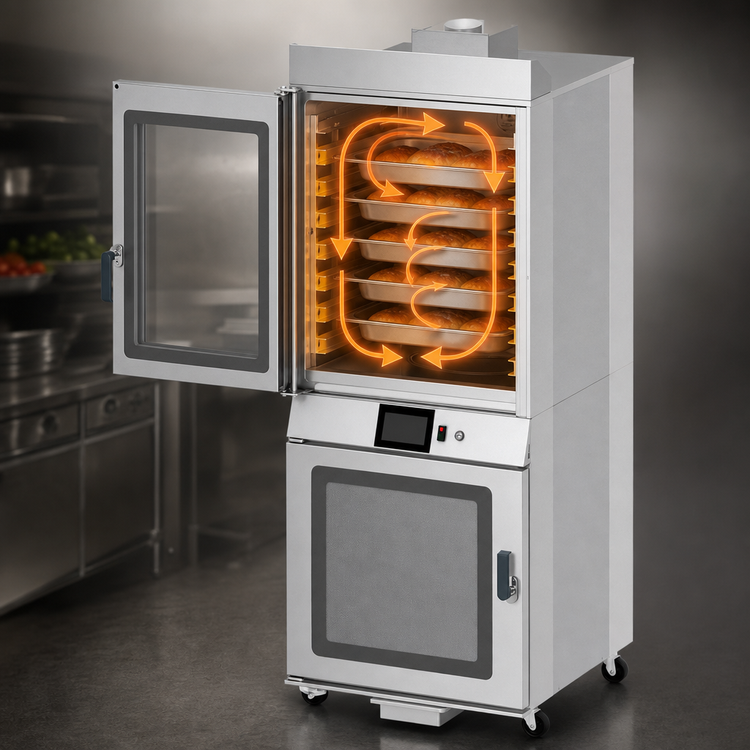 Product image #3 for NU-VU QBT-4/8 Full-Size Electric Combination Oven/Proofer with Touchscreen Controls
