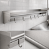 Thumbnail image #3 for Eagle Group Commercial Wall-Mount Pot Rack Wall Shelf with 9 Hooks, 108 Inch W x 12 Inch D