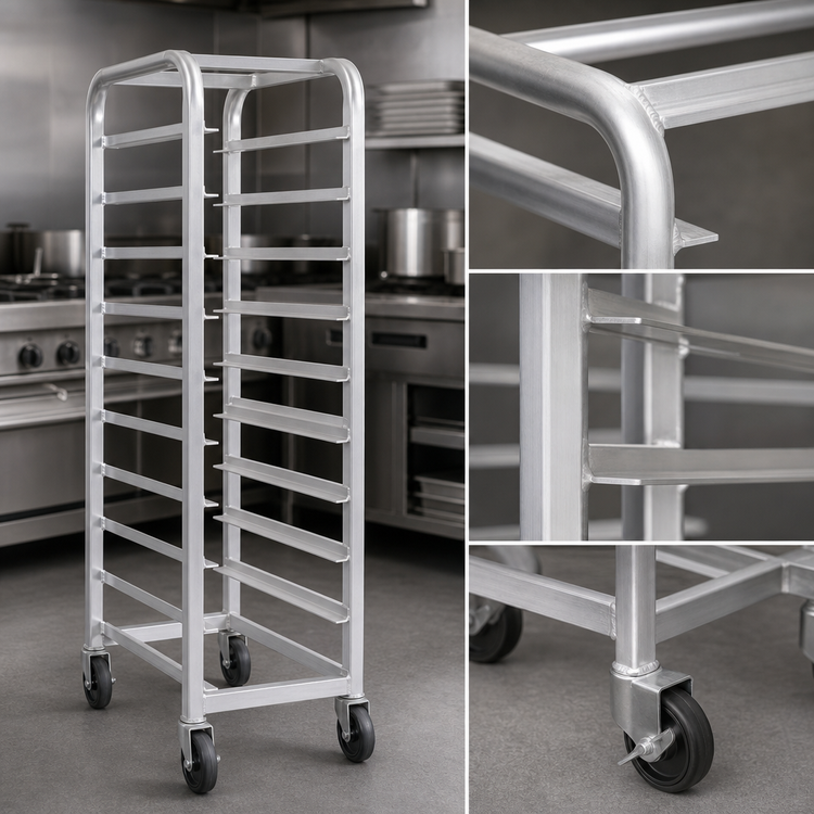 Product image #3 for Channel Lifetime Tough All-Welded Heavy-Duty Aluminum End-Load Platter Rack for 18-Inch Platters