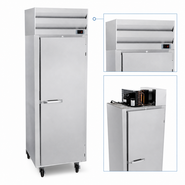 Product image #4 for Howard-McCray SF22-FF 22 Cu. Ft. Single-Section Reach-In Freezer, Self-Contained Top-Mount, Solid Hinged Door, 115V