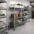 Thumbnail image #3 for Metro qwikTRAK HD High Density Track Shelving Stationary Intermediate Unit Kit with 74-Inch Stainless Steel Posts