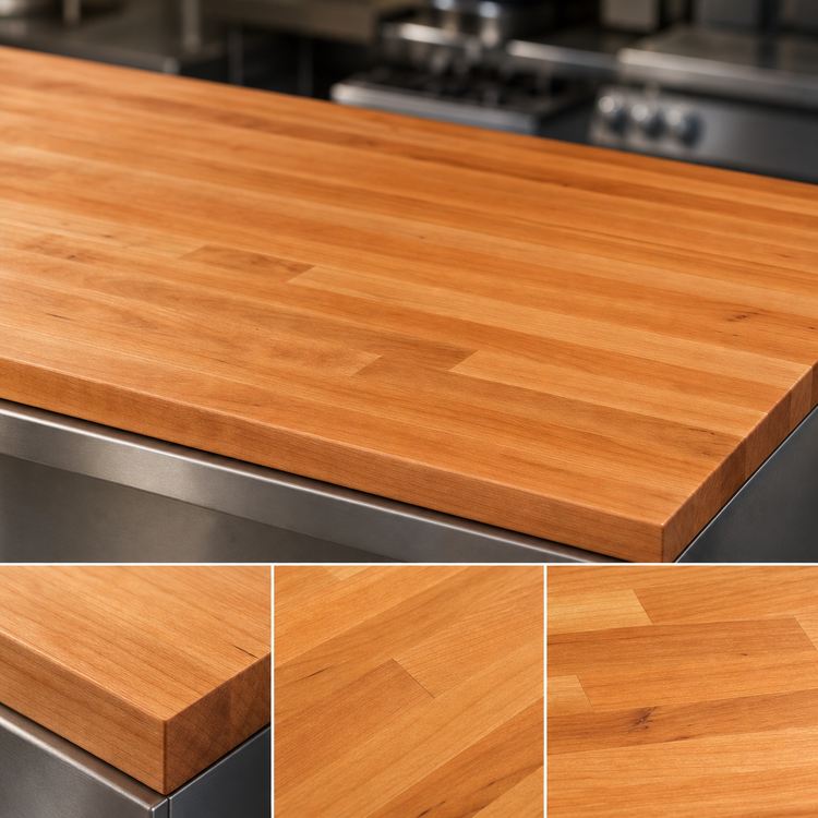 Product image #3 for Boos Block American Cherry Edge Grain Kitchen Countertop, 48 x 27 x 1-1/2 Inch, Varnique Finish