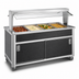 Thumbnail image #3 for Atlas Metal BLH-4-BU Mobile Buffet Style Hot Food Serving Counter with 4 Wells