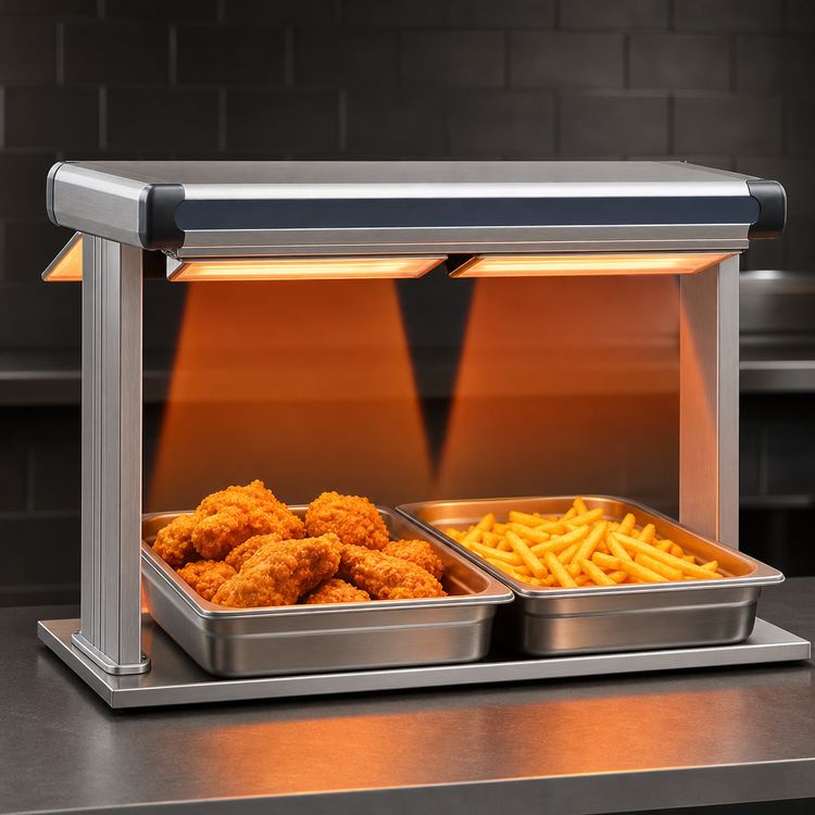 Product image #3 for Hatco Glo-Ray Designer Dual Unlighted Infrared Strip Heater, 33.5-Inch Wide, 6-Inch Spacing, 1320 Watt