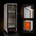 Thumbnail image #3 for hotLOGIX HL3-14 One-Compartment 3/4-Height Insulated Aluminum Heated Holding Cabinet with Glass Door, 28 Pan Capacity