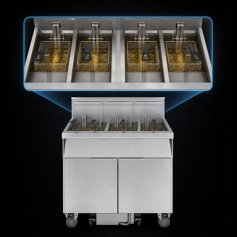 Four-Battery Fryer Design