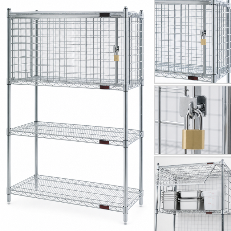 Product image #3 for Eagle Group Stainless Steel Security Enclosure Kit with Flip-Up Door, 21 x 48 Inches