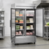 Thumbnail image #3 for True Two-Section Reach-In Freezer, -10°F, Stainless Steel, Self-Contained Bottom Mount