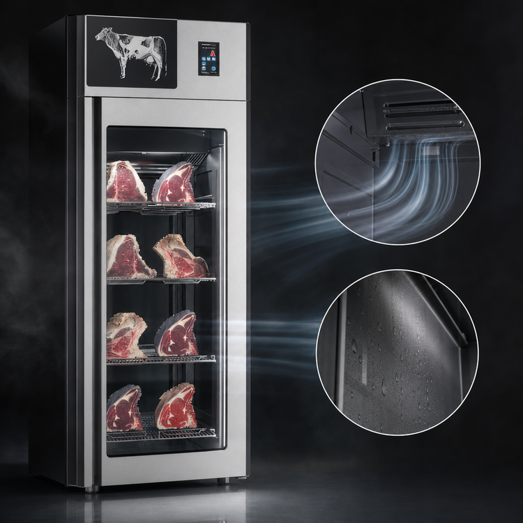 Product image #3 for Trento Stagionello Dry Age 3.0 24.7 Cu. Ft. 4-Glass View Dry Aging Cabinet with Humidity Management