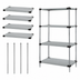 Thumbnail image #3 for Quantum 4-Shelf Solid Stainless Steel Shelving Starter Kit, 36 Inches x 21 Inches x 54 Inches