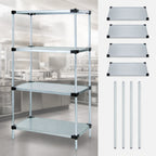 Thumbnail image #3 for Quantum WR86-1460SG Commercial Solid Shelving Starter Unit, 60"W x 12"D x 86"H, 4 Shelves, Stationary