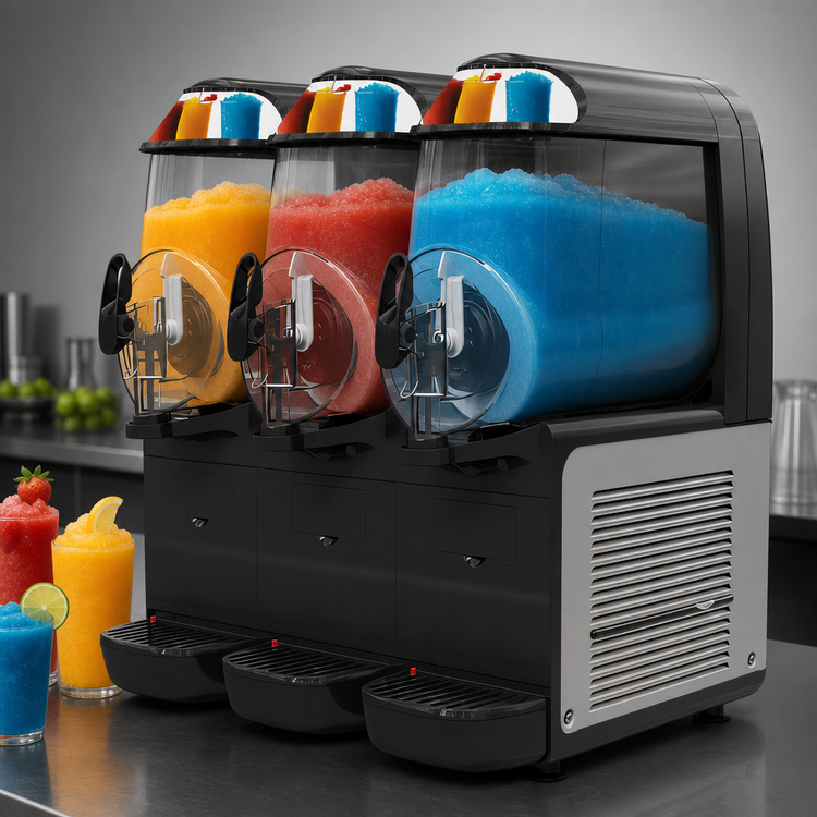 Product image #3 for Vollrath VCBF168-37 Triple-Bowl 10-Liter Frozen Beverage / Granita Countertop Dispenser