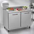Thumbnail image #4 for Kelvinator Commercial 48-Inch Two-Section Countertop Refrigerated Work Top Refrigerator with Backsplash