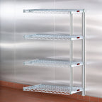 Thumbnail image #3 for Eagle Group EAGLEbrite A4-74-1872Z 4-Tier Add-On Wire Shelving Unit, 72W x 18D x 74H, Zinc Finish