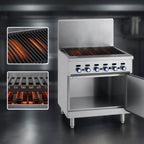 Thumbnail image #3 for Imperial (Middleby) Pro Series IR-24BR-XB 24-Inch Gas Range-Match Charbroiler with Open Cabinet Base, Stainless Steel, 60,000 BTU